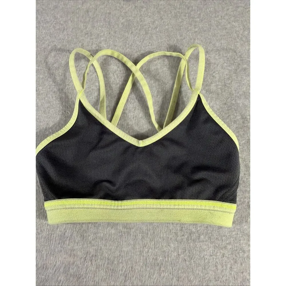 Nike Sports Bra XS, Grey And Lime Green